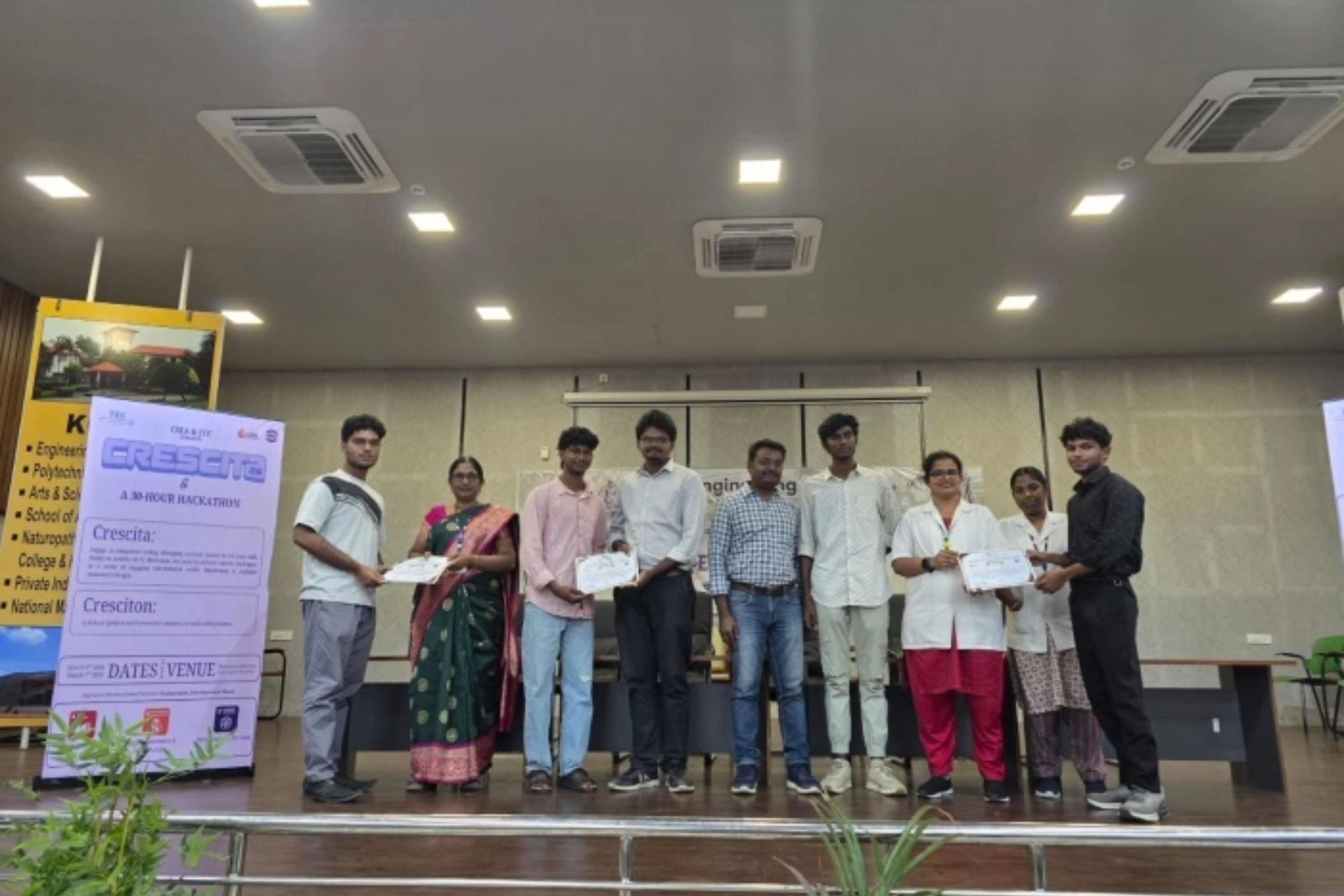 CRESCITA 2026, a 30-hour Hackathon - Kongu Engineering College, Erode - 06-03-2026 & 07-03-2026  - Won Third Prize – Cash prize Rs. 5000
